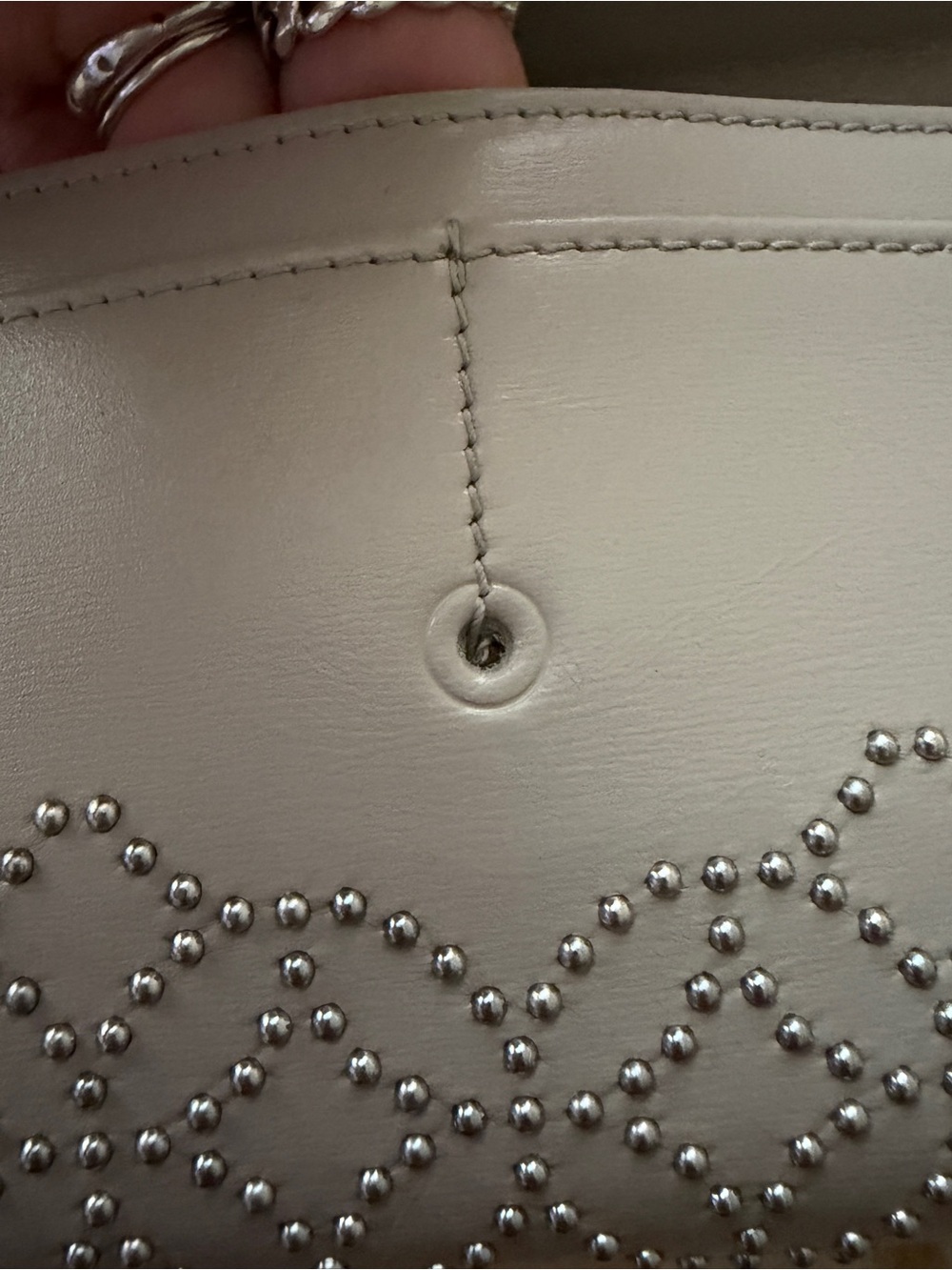 Alaïa Gray Studded Envelope Wallet - Picture 4 of 6